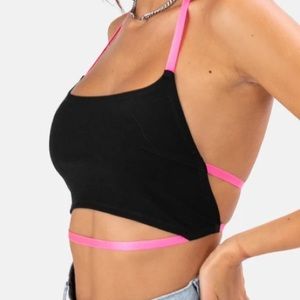 Rave Neon Straps Crop Top